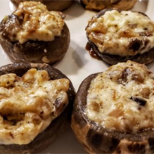 Double Garlic Butter Stuffed Mushrooms Recipe