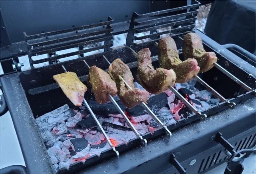 Charcoal Grilled Butter Seasoned Picanha Skewers Recipe
