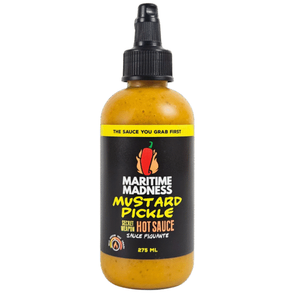 Maritime Madness Mustard Pickle Hot Sauce – East Coast Classic with Habanero Heat