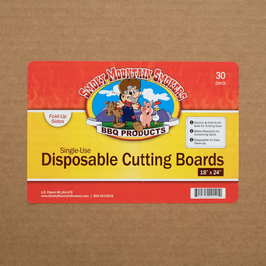 Smoky Mountain Smokers Disposable Cutting Boards – 18x24 | 30-Pack Food-Safe BBQ Prep Surfaces