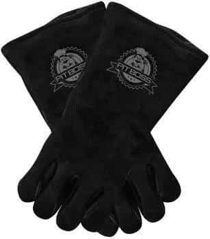 Pit Boss Heavy-Duty Leather Gloves in Black