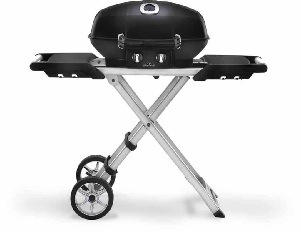 Napoleon's TravelQ™ PRO285 Portable Propane Gas Grill with scissor cart -Black (Special Order)