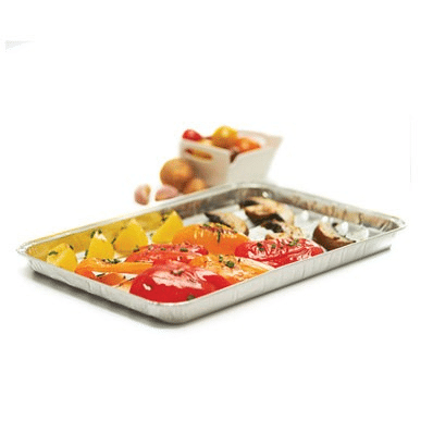 GrillPro Aluminum Grilling Trays (3-Pack) | Reusable Grill Trays for Vegetables & Small Foods