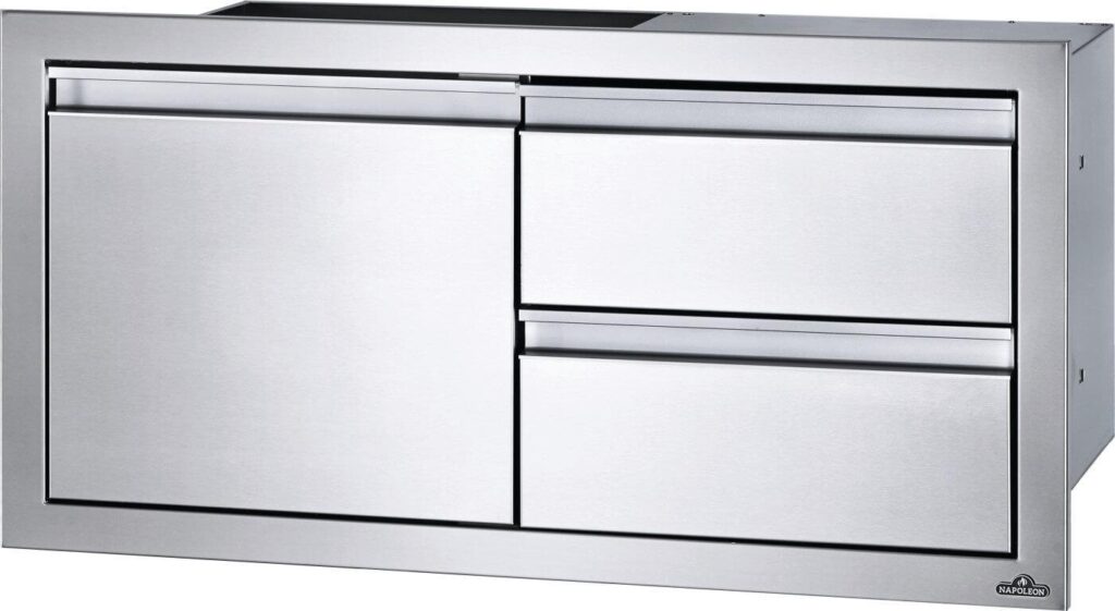 BBQ Accessories 474 Napoleon 36 x 16 inch Single Door & Double Drawer Combo