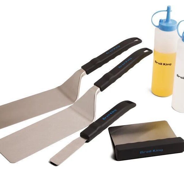 Broil King Plancha Set – 6 Piece Flat Top Cooking Kit | 11306