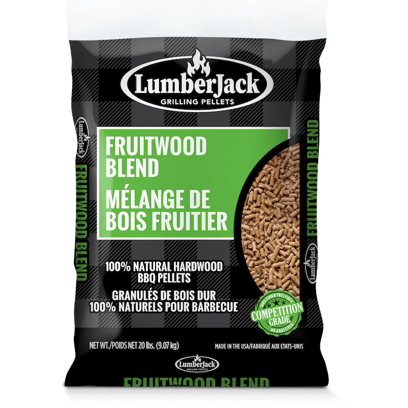 BBQ Fuel - Wood Pellets, Lump Charcoal, Wood Chunks - Get that Beautiful Smoky Flavour 23 Lumberjack Fruitwood Blend BBQ Pellets