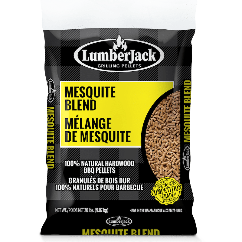 BBQ Fuel - Wood Pellets, Lump Charcoal, Wood Chunks - Get that Beautiful Smoky Flavour 48 Lumberjack Mesquite Blend BBQ Pellets