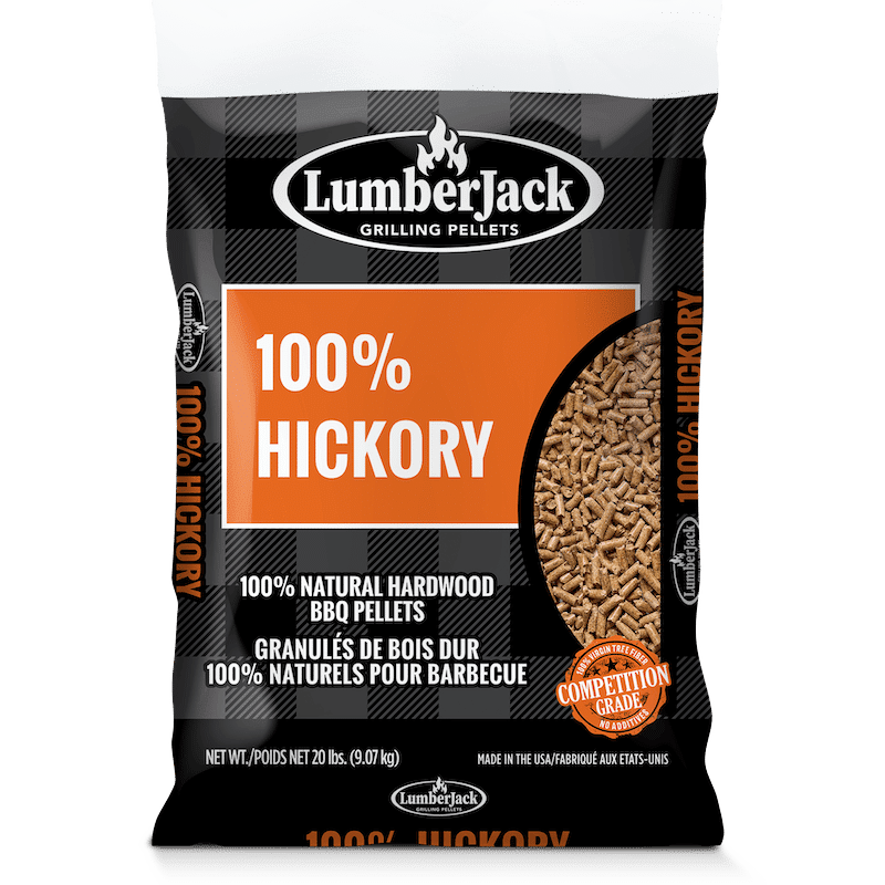 BBQ Fuel - Wood Pellets, Lump Charcoal, Wood Chunks - Get that Beautiful Smoky Flavour 32 Lumberjack 100% Hickory BBQ Pellets