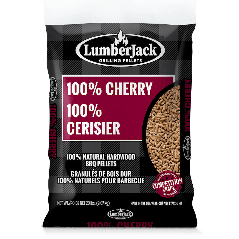 BBQ Fuel - Wood Pellets, Lump Charcoal, Wood Chunks - Get that Beautiful Smoky Flavour 52 LumberJack 100% Wild Cherry BBQ Pellets